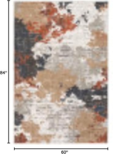 Miniatura 9 de Livabliss Geneva - Alfombra abstracta moderna, 7.10 x 10.2 pies, color verde azulado