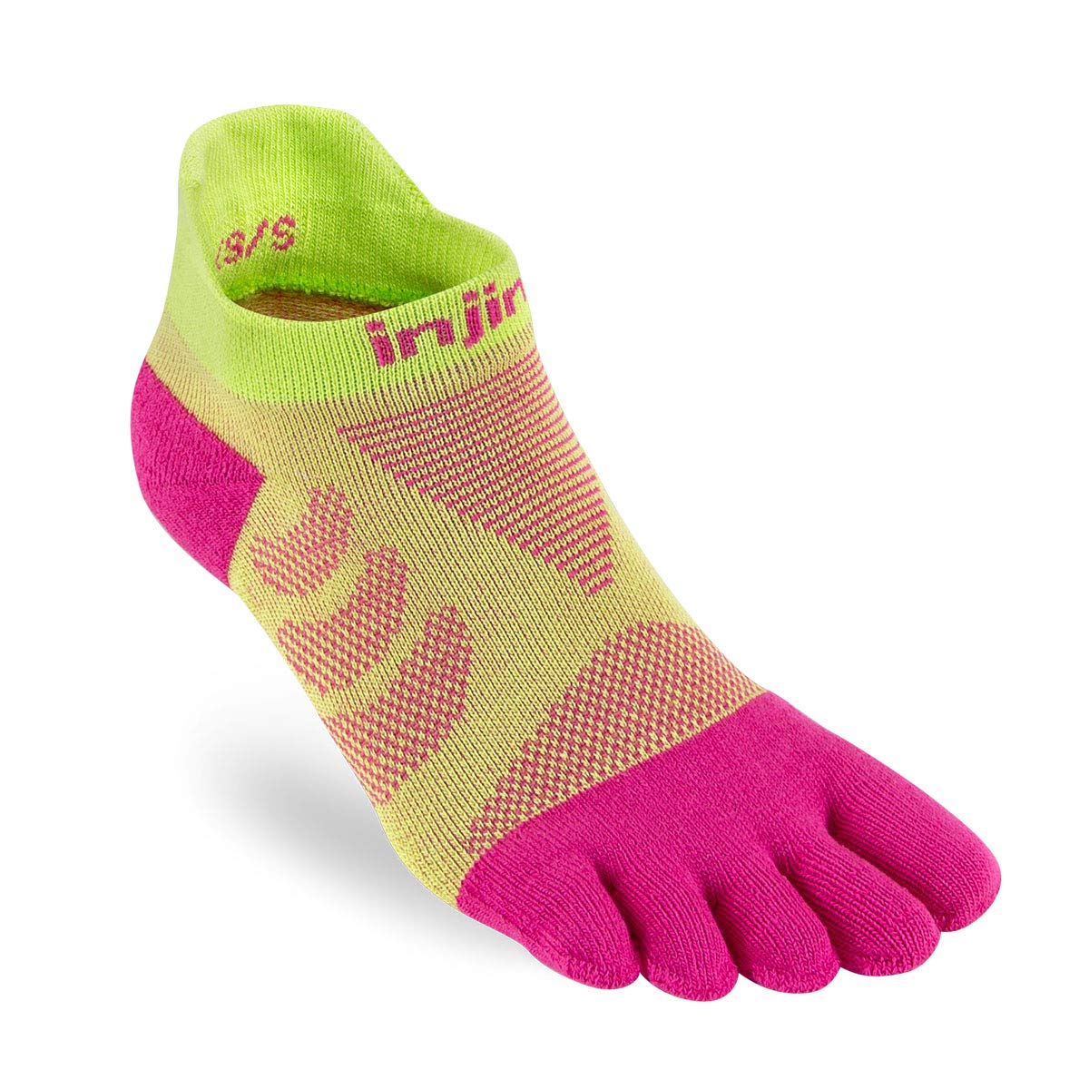 Injinji Women's Melon Ultra Run No Show Teensokken Dames
