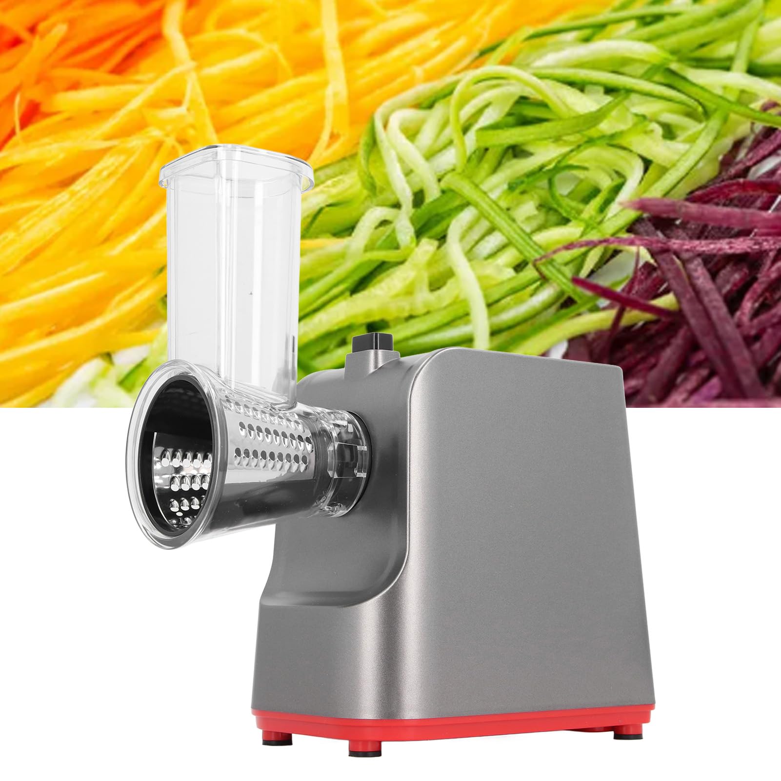 Grattugia Elettrica per Formaggio 250 W 5 in 1 Trituratore da per Insalata, Controllo a un Pulsante per Patate Al Formaggio, Frutta e Verdura (Spina europea 220 V)