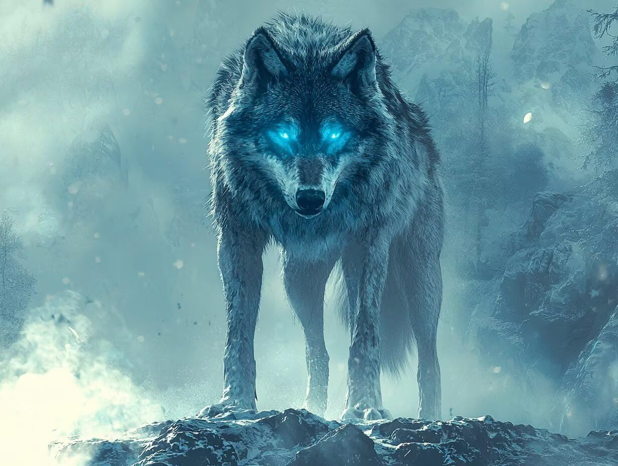 Diamond Painting Erwachsene Wolf Diamant Painting Bilder 80x60 cm T0-1052