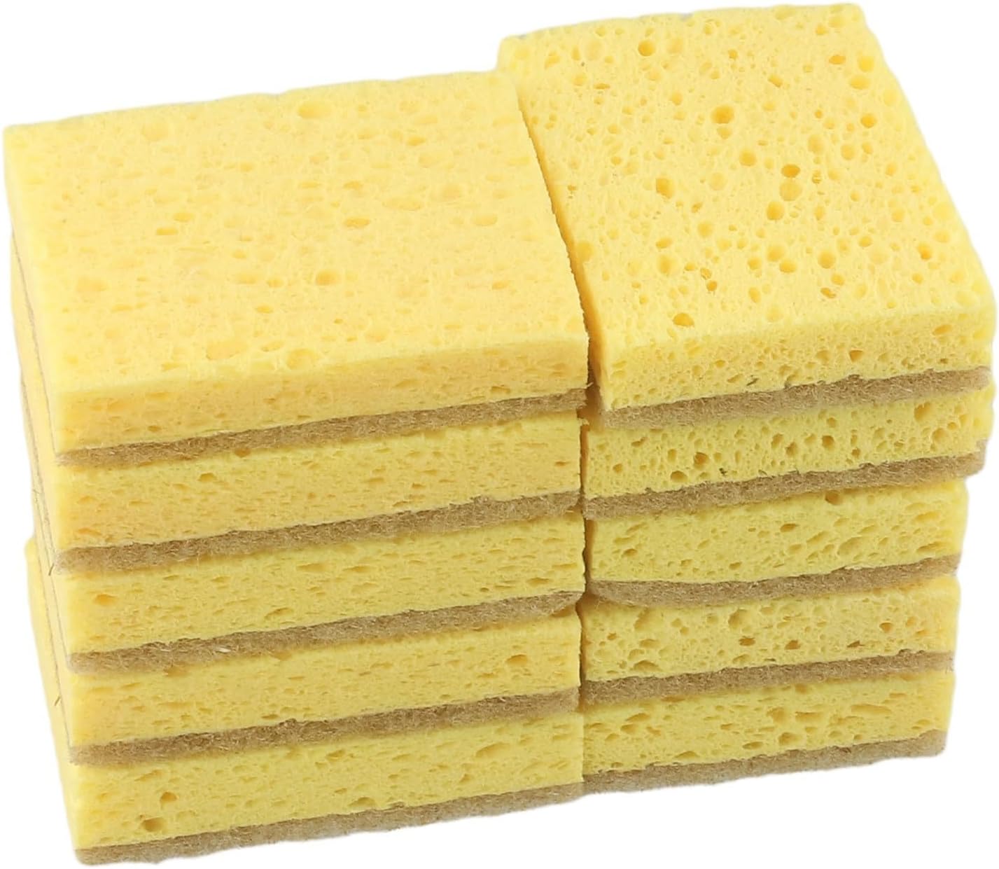 10 Pack Kitchen Sponge with Scrubbing Power, Plastic Alternative