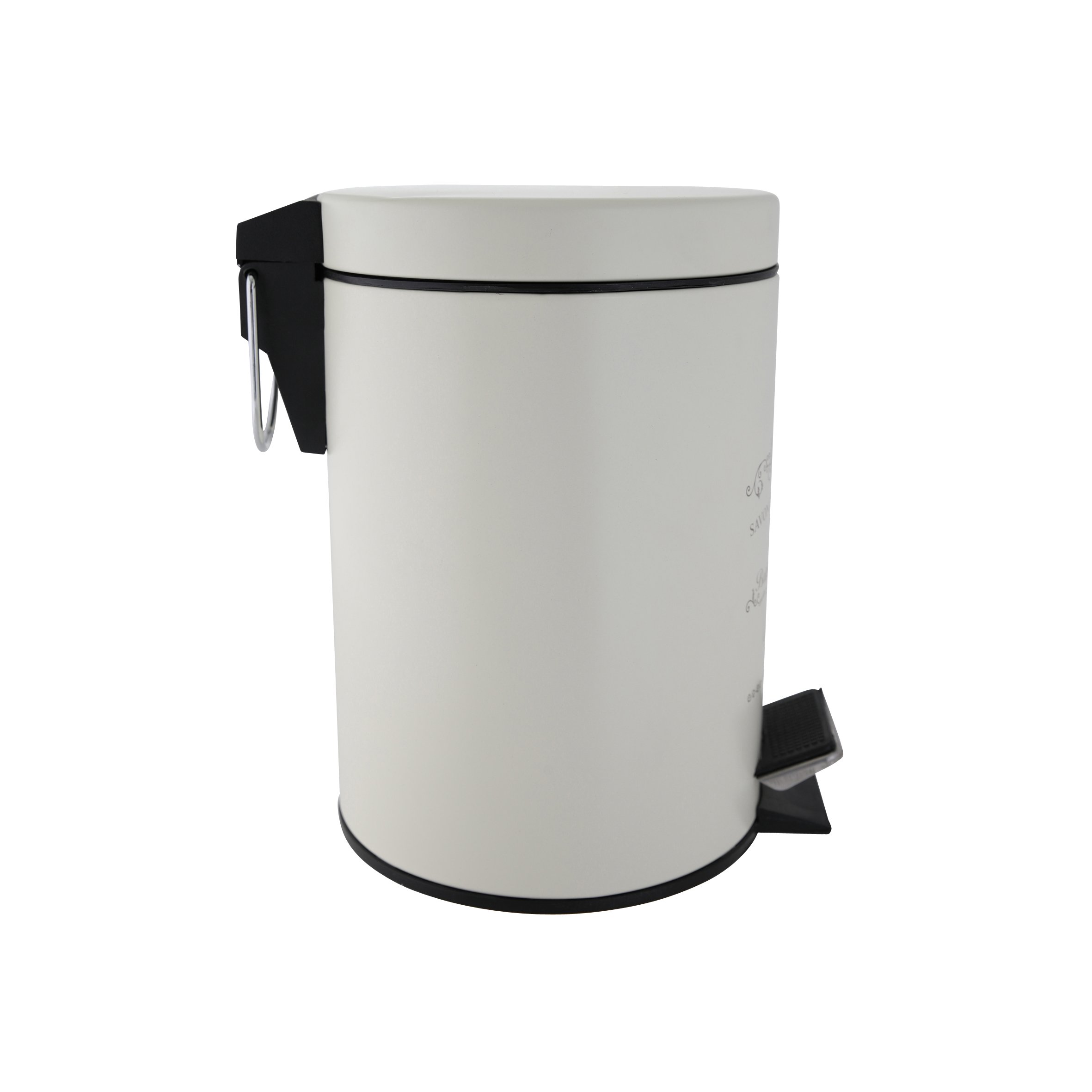 Axentia Paris pattumiera a Pedale Metallo Bianco Ø 17 x 24,5 cm