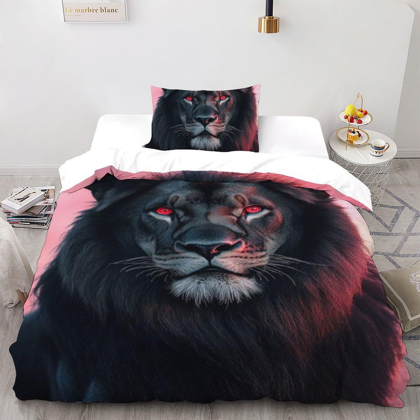 Housse de couette Le Roi Lion et animaux de la savane pour une chambre d'enfant d'aventure