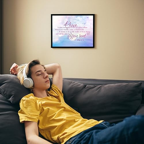 Miniatura 5 de Peace - Lady Ga Ga Inspirational Quote Music Decor Wall Art, This Wall Decor Pop Music Poster Print is Good For Home Decor, Office Decor, or