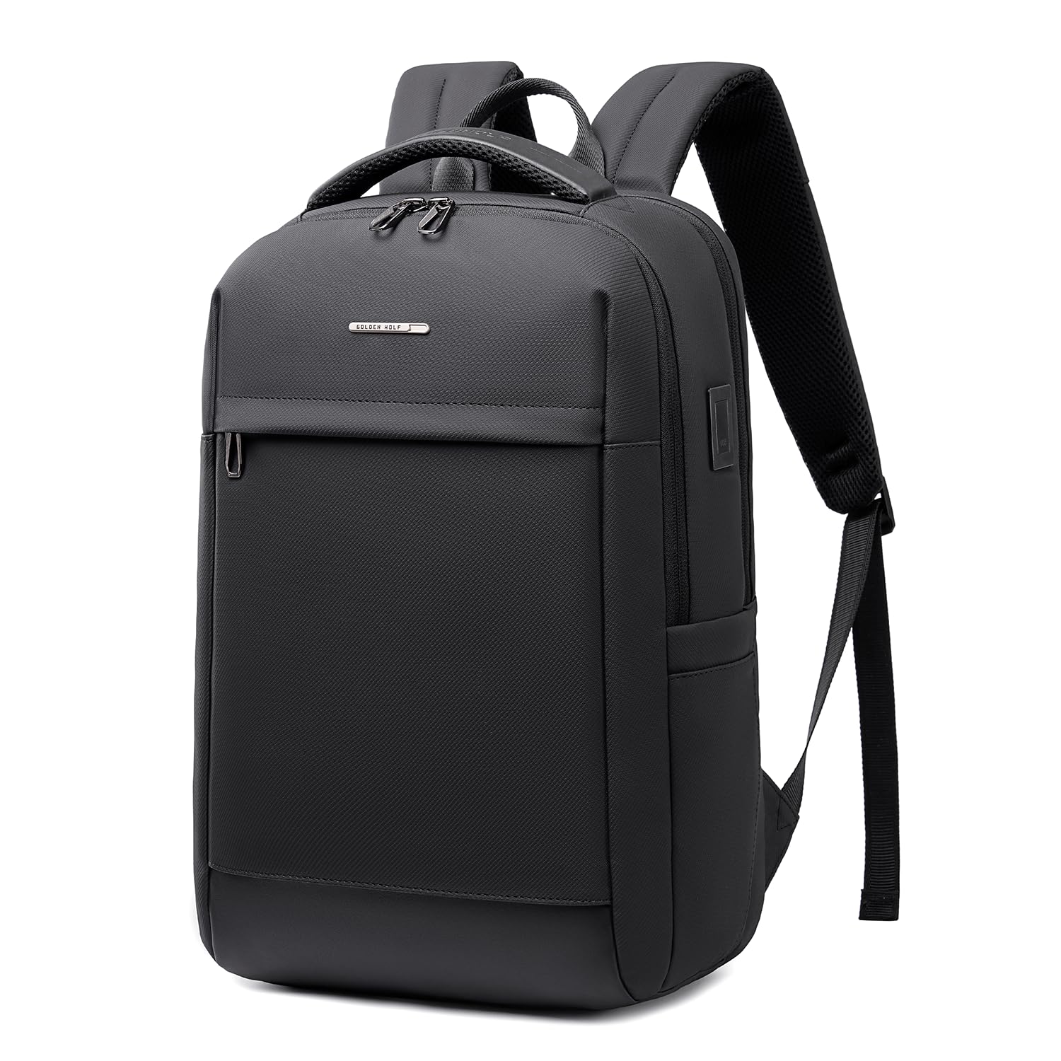 golden wolf Laptop Backpack for Men 22L Water-Repellent Office Casual Backpack with USB Charging Port, Fits 15.6" Laptop, Lightweight Work Backpack with Luggage Strap, Comfortable Daypack for Travel-picture-40