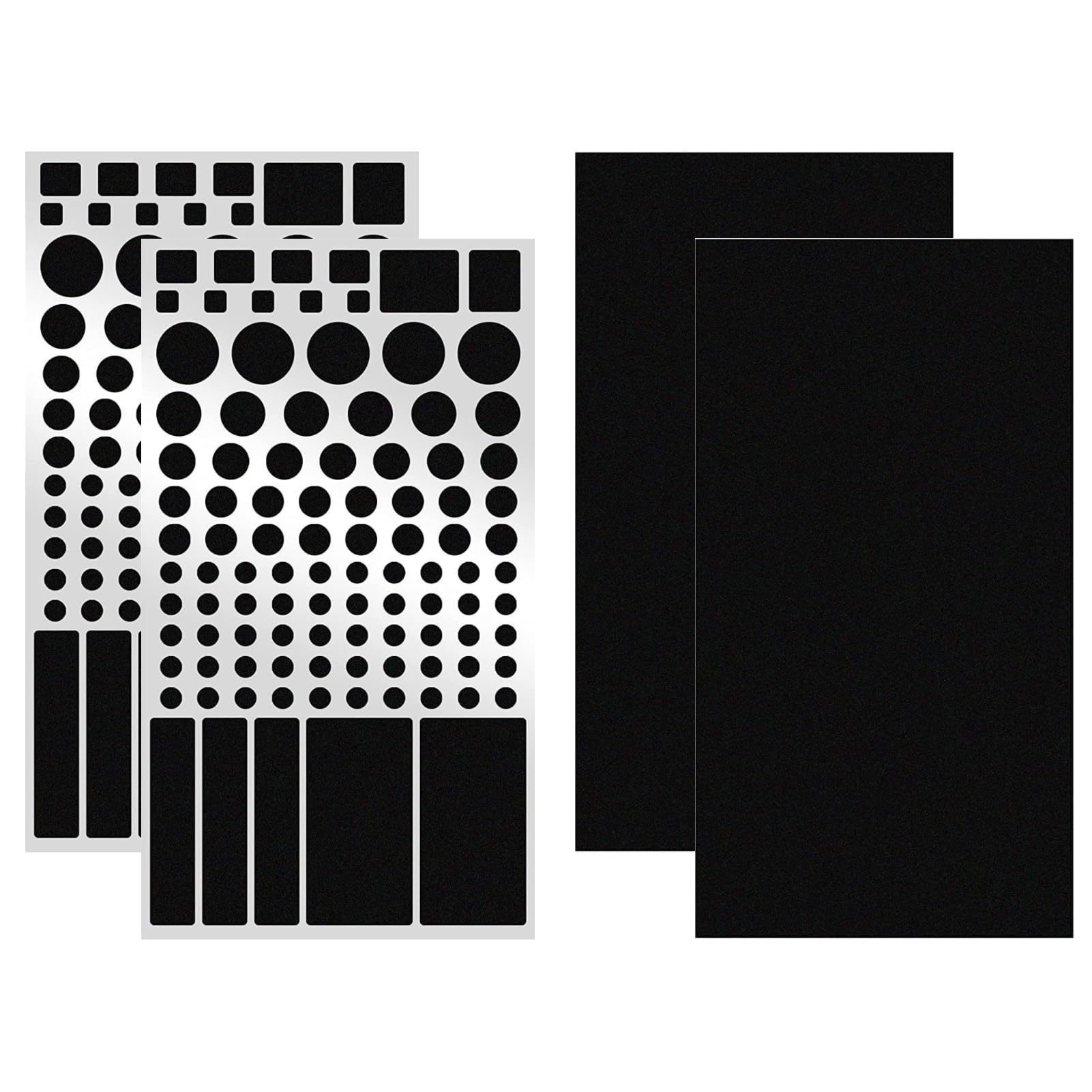 4Pcs LED Light Blocking Stickers Light Dimming LED Covers Blackout Filters for Routers Clocks TV Electronics Appliances Including Pre-Cut and Complete Ones LED Filters Dimming 50% ~ 100%(Black)