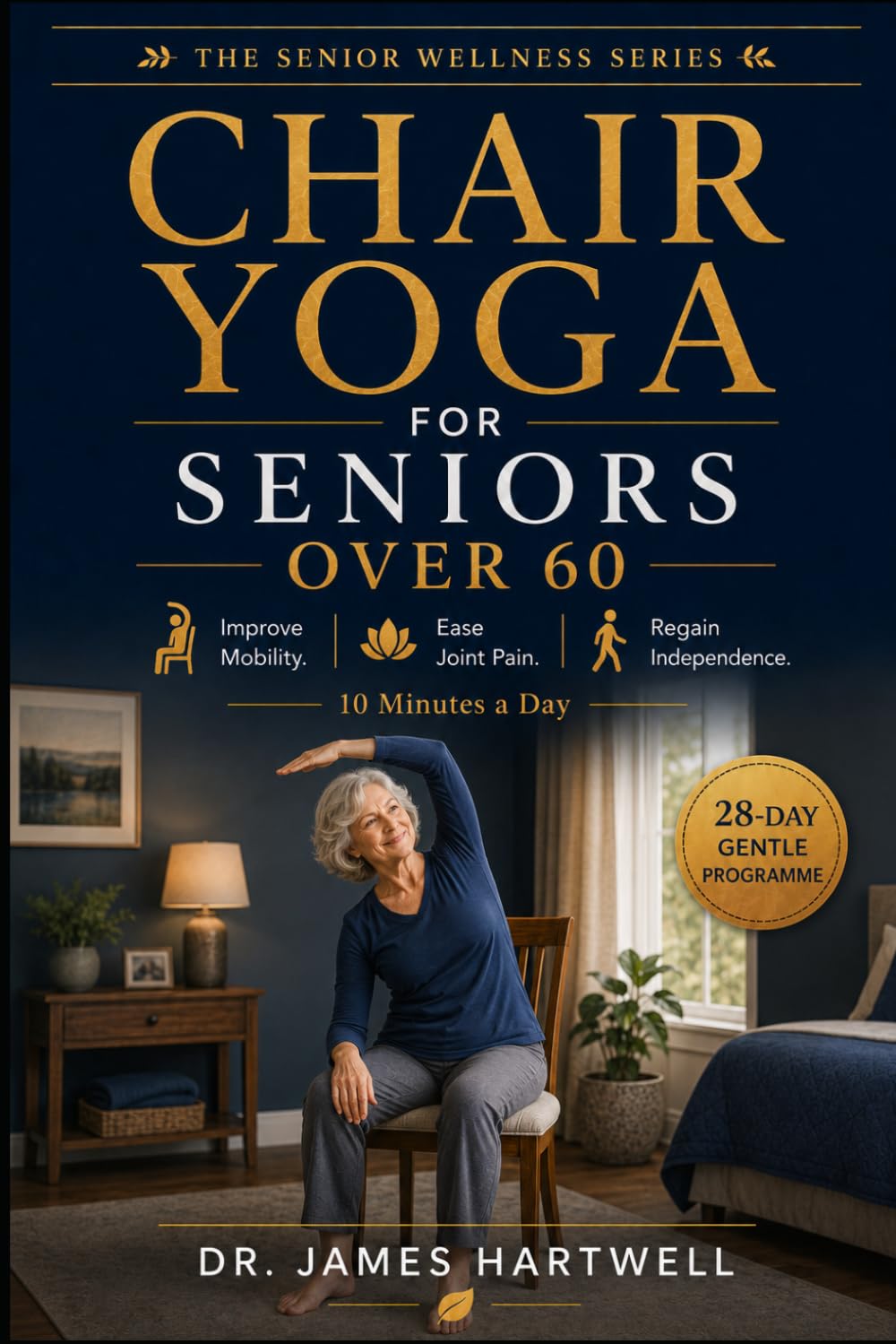 CHAIR YOGA FOR SENIORS OVER 60: The Complete 28-Day Gentle Exercise Program to Improve Mobility, Ease Joint Pain, and Regain Your Independence in Just 10 Minutes a Day (Senior Wellness Series)