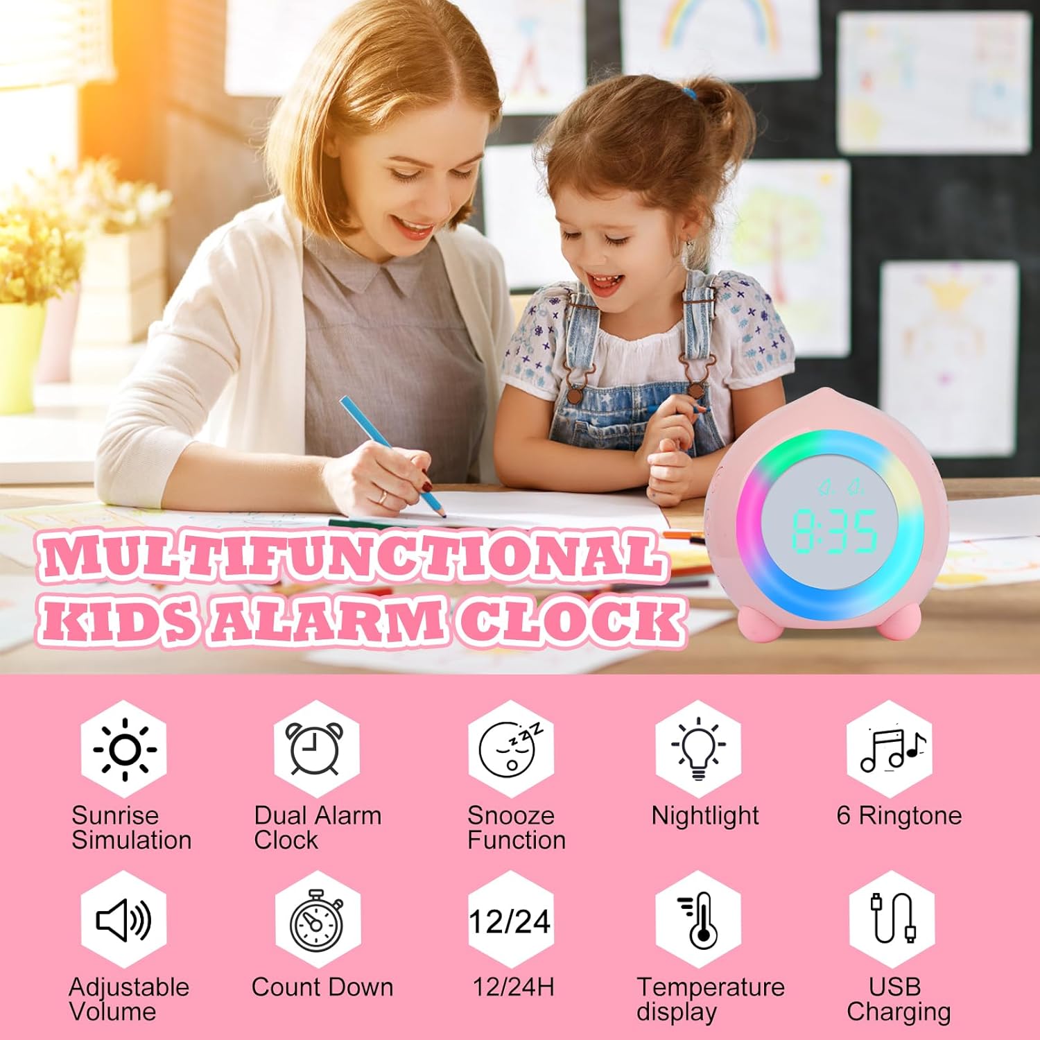 Infographic of alarm clock features