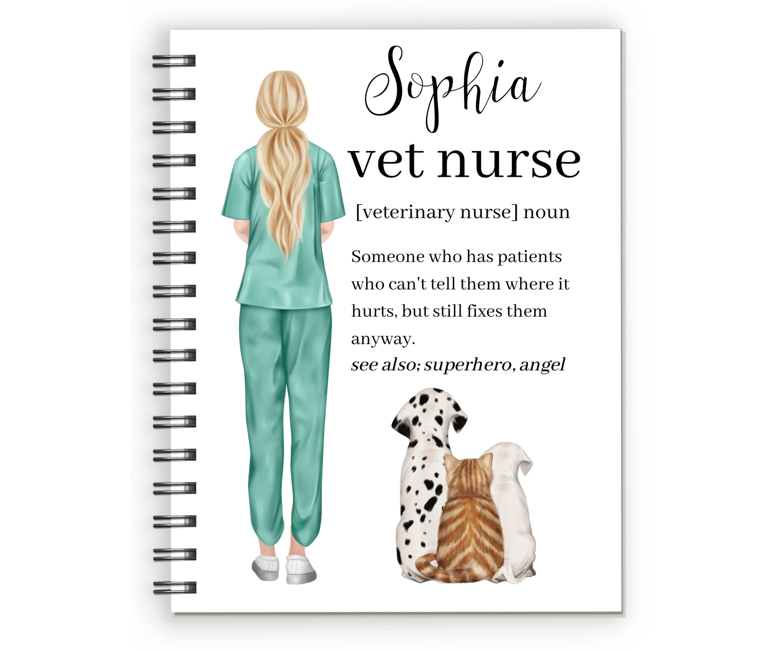 Vet Nurse Gifts, Student Vet Nurse Notebook, Change Hair and Scrubs, Veterinary Nurse Gifts, Vet Nurse Present, Vet Nurse Graduation Gifts, Veterinary Nurse Student Veterinary Nurse Gifts