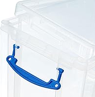 Vista 3 de Really Useful Box - Contenedor de almacenamiento apilable de plástico de 19 litros con tapa de presión y asas con clip de bloqueo incorporado