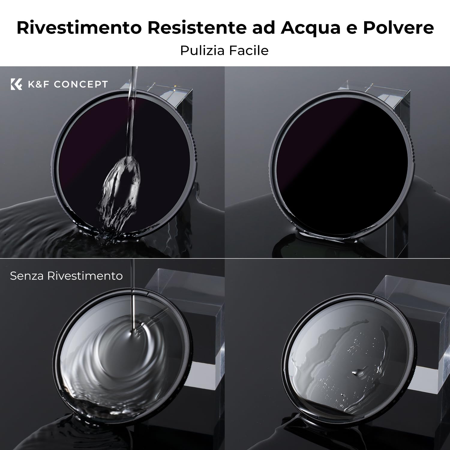 K&F CONCEPT Nano-Xcel Filtro ND100000 da 77 mm per Esposizioni Ultra Lunghe, Fotografia Solare ed Eclissi, Riduzione di 16,6 Stop, Vetro Ottico Premium, 28 Rivestimenti Multistrato