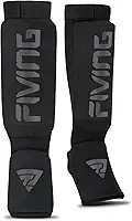 Caneleiras para Kickboxing, Muay Thai, Mma, Treinamento, Proteção de Espuma para O Peito do Pé, Protetor de Perna E Pé, Artes Marciais, Sparring, Equipamento de Boxe (Preto/Preto, Grande)