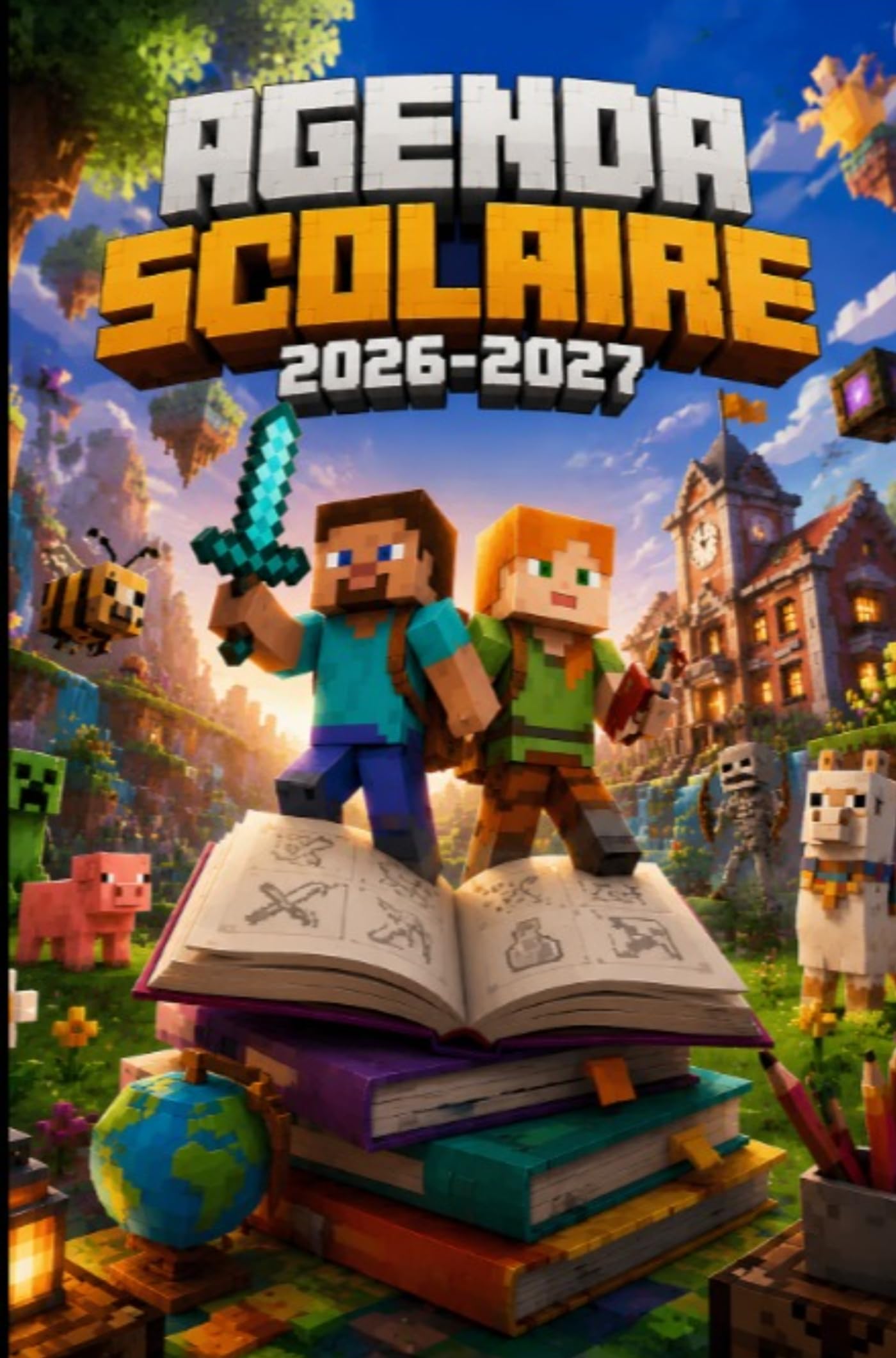 Agenda Scolaire 2026 2027: Organisateur scolaire quotidien pour garçons et filles – Primaire, Collège & Lycée |...