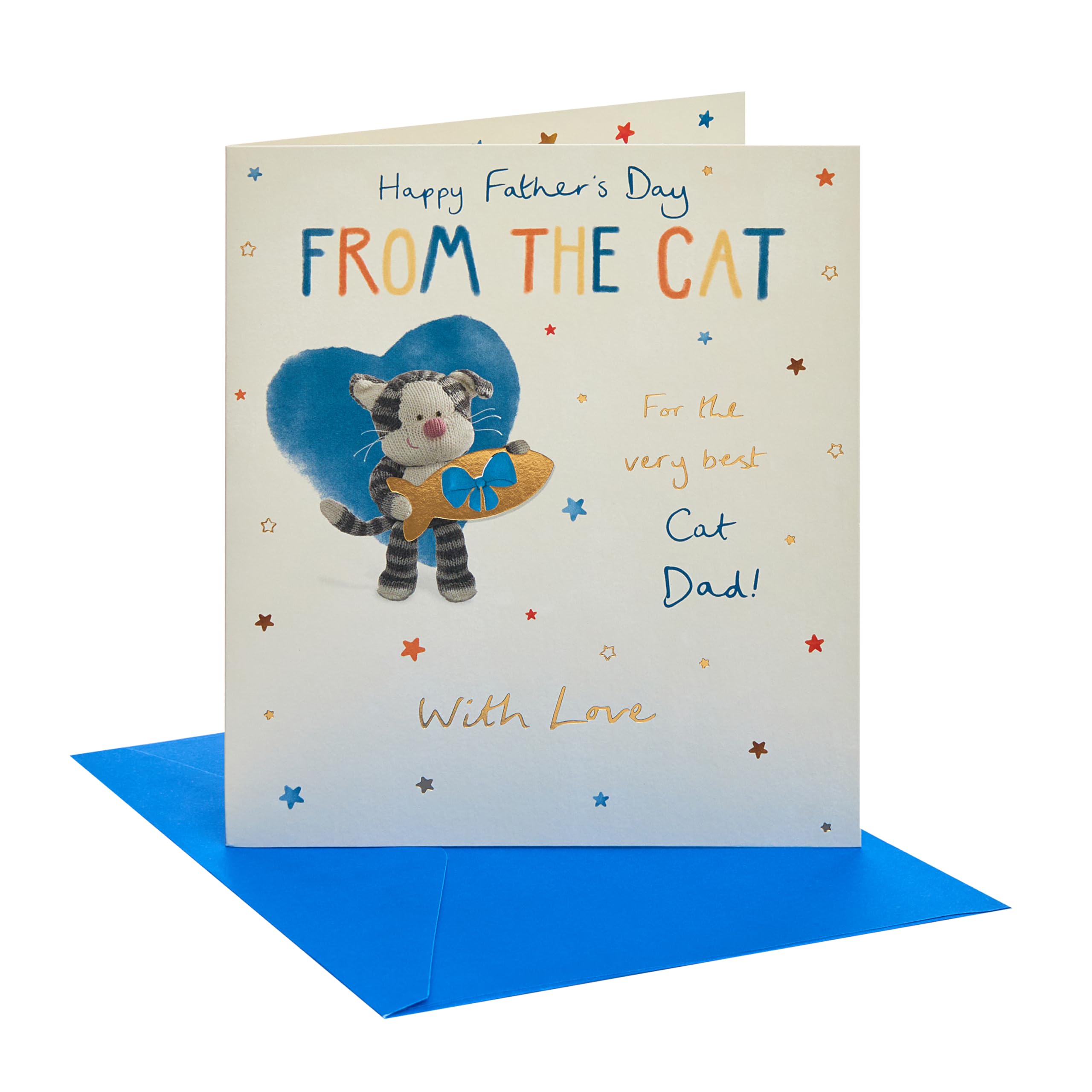 Boofle | Father's Day Card for From Cat | Card for Dad, Grandad, Husband | Him, Boys, Men | Cute Design | With Envelope | 15.9 x 18.4 cm