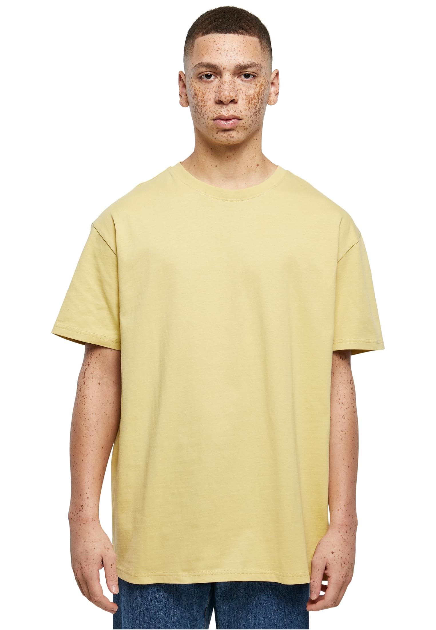 Build your Brand Men BY102-Heavy Oversize Tee Heavy Oversize Tee, Palemoss, M, palemoss, M