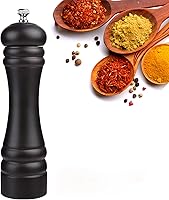 Vista 7 de Molinillo de pimienta negro molinillo de pimienta molino de madera recargable de acero inoxidable mecanismo de grosor ajustable