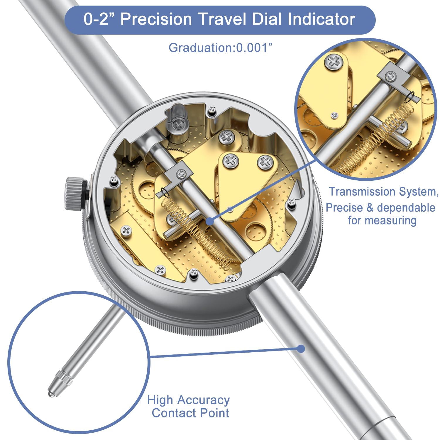HDLNKAK Dial Indicator - Precision Measurement Tool -2 HDLNKAK Dial Indicator - Precision Measurement Tool -2
