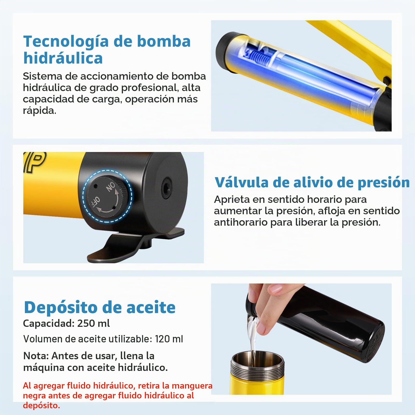 MXBAOHENG 9 T Perforadora hidráulica de metal con 6 troqueles de 16/20/26/32/39/51 mm perforadora hidráulica para acero inoxidable ≤ 1,6 mm; chapa de hierro ≤ 3,2 mm