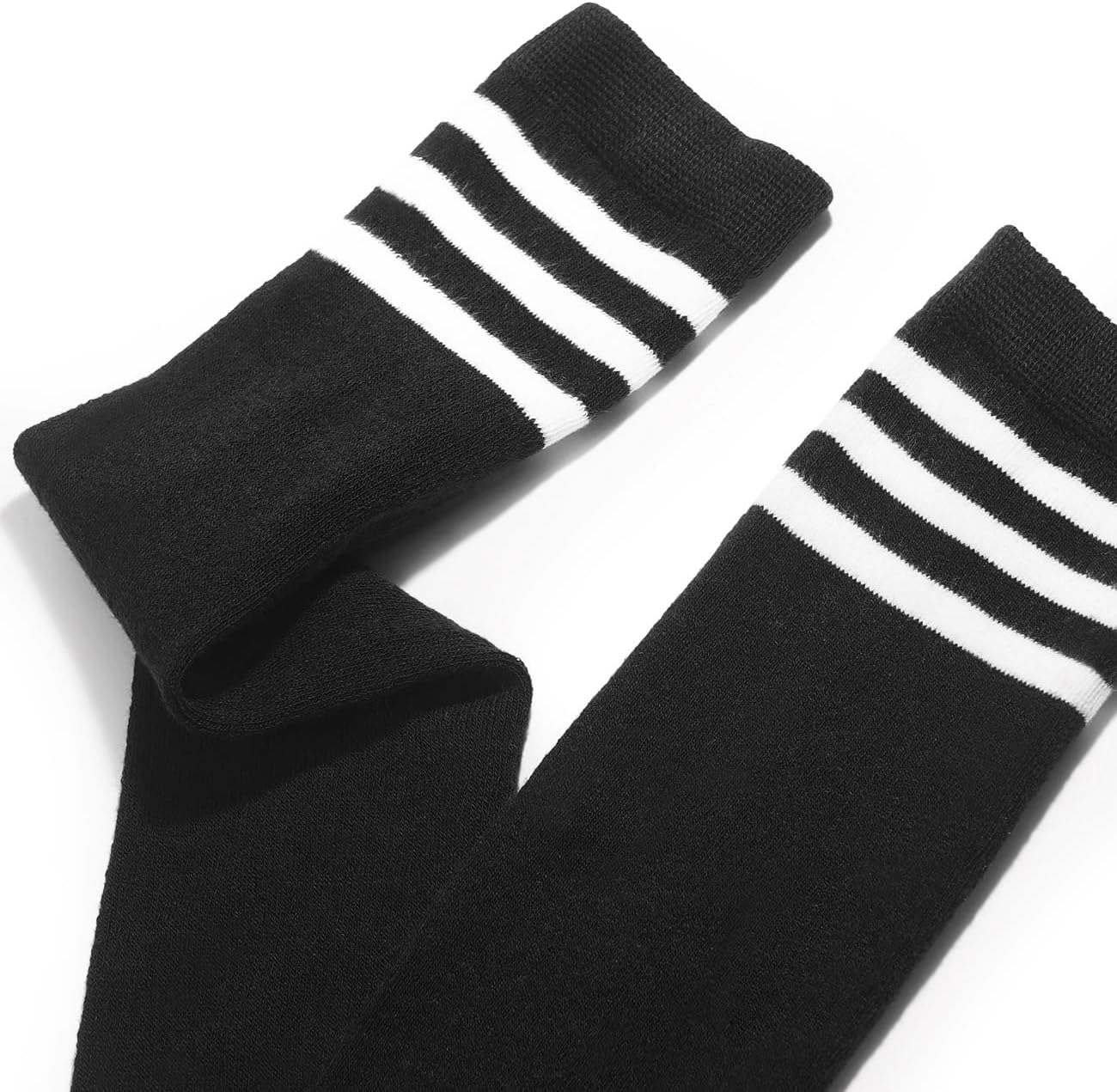 MESU Womens Stripe Extra Long Thigh Over the Knee High Socks High Boot Stockings