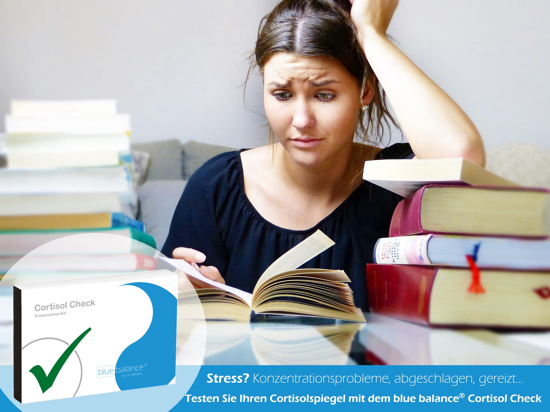 Cortisol Test | Gesundheitstest | Labortest | Selbsttest für Zuhause | Schnelltest | mit Laboranalyse | Burnout | Cortisolmangel