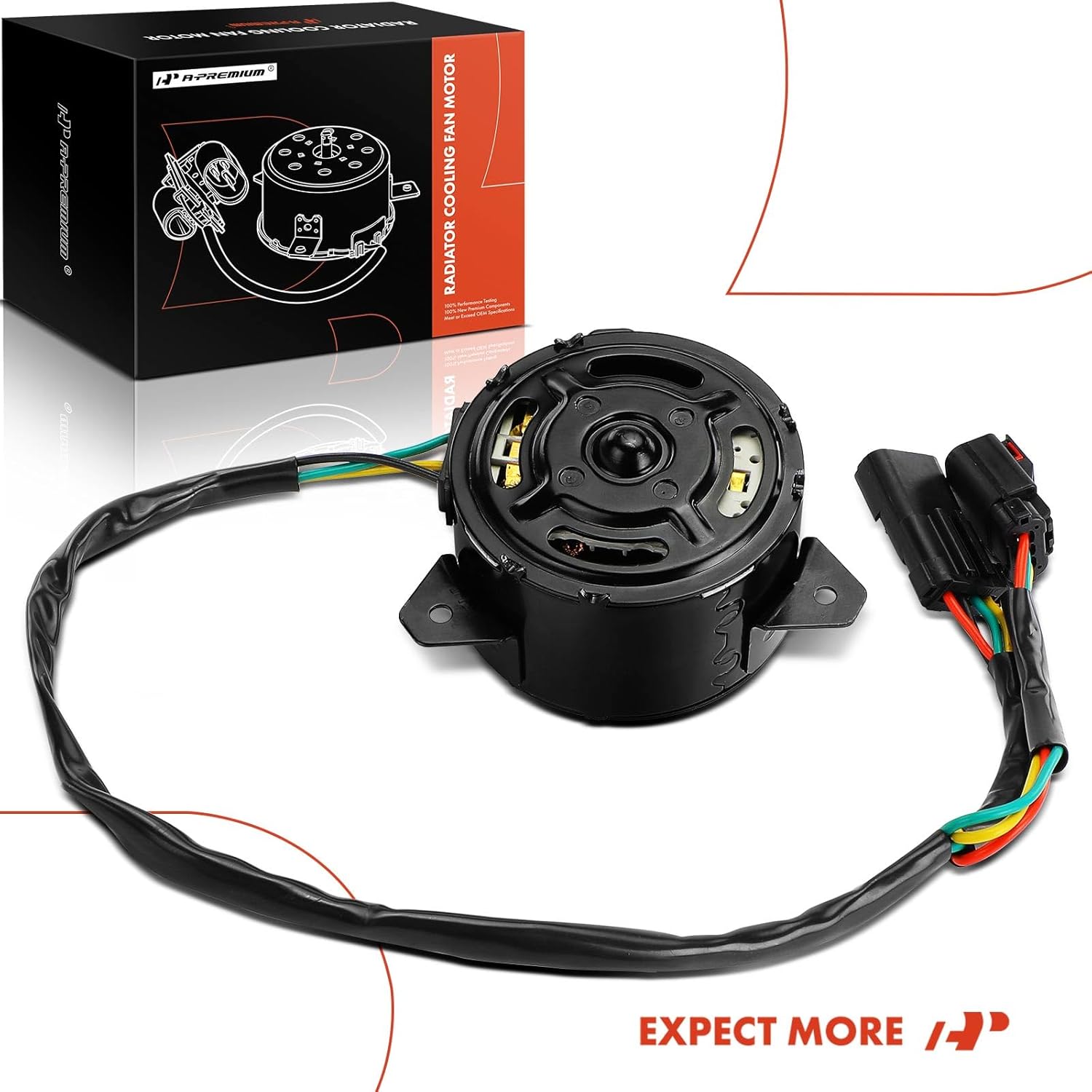 A-Premium Radiator Fan Motor Compatible with Dodge Intrepid 1998-2004 & Chrysler 300M 1999-2004, Concorde 1998-2004, Intrepid 1998-2004, LHS 1999-2001