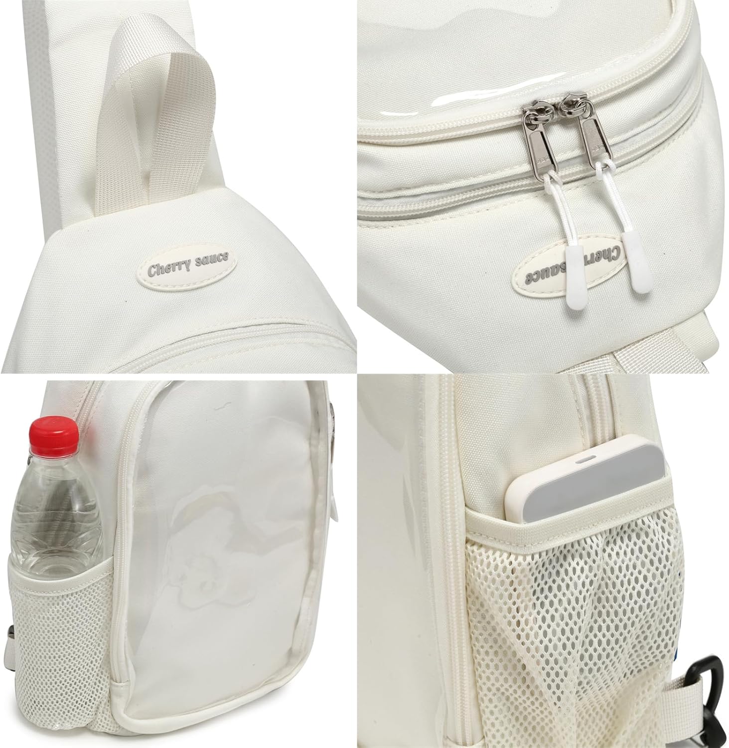 CHERRY SAUCE Kawaii Oxford Ita Bag Pin Display Chest Pack Shoulder Bag Sport Backpack Hiking Daypack - Image 6