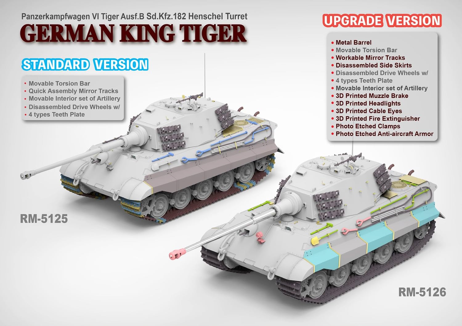 KING TIGER Sd.Kfz.182 ミリタリーモデルキット Amazon | ライフィールドモデル (RYEFIELD MODEL) 1/35 Sd.Kfz.182