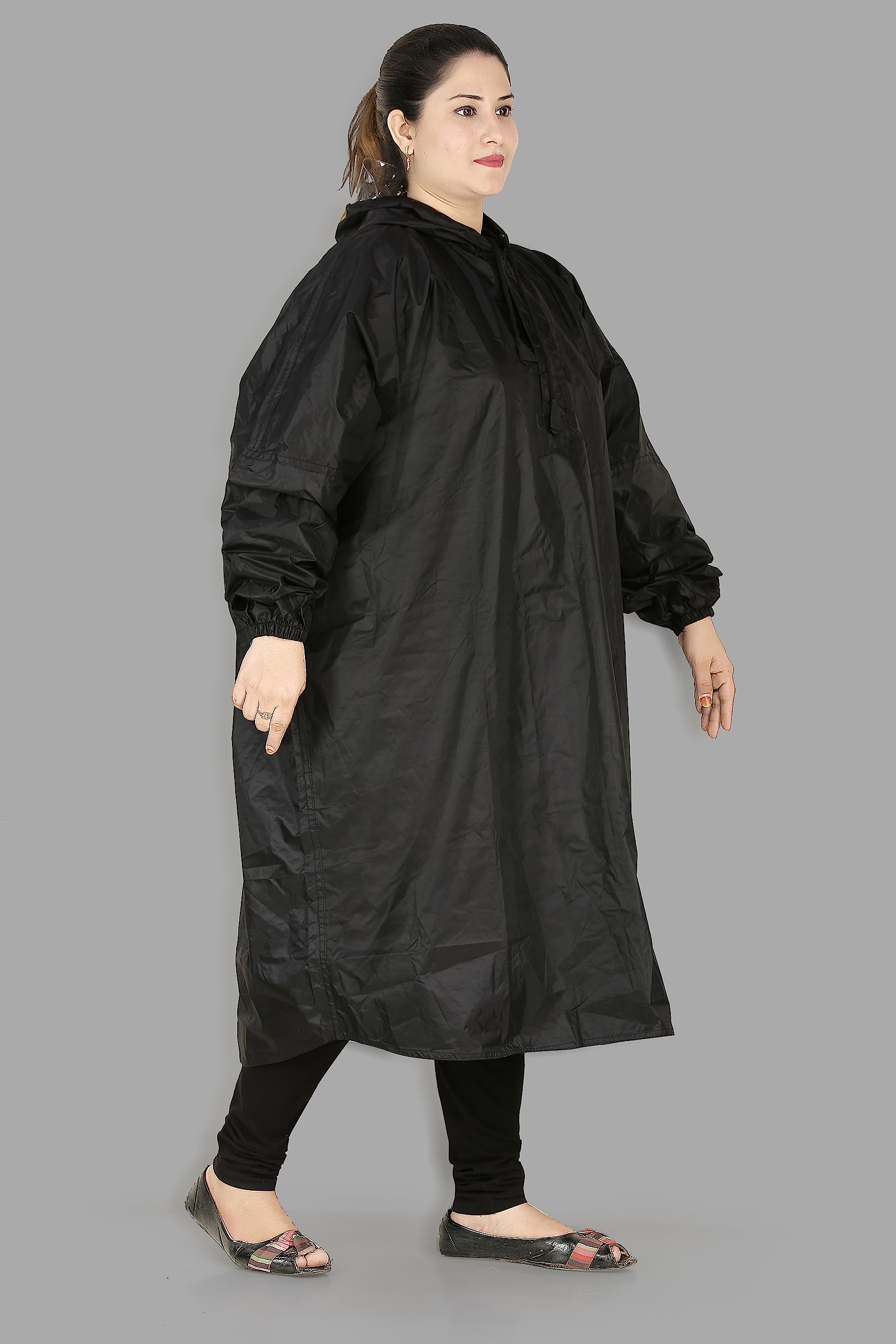 CLUB SEVENTY TWO Waterproof Rain Poncho Lightweight Reusable Hiking Rain Coat Jacket with Hood for Outdoor Activities,One Size (4XL, Grey) 1