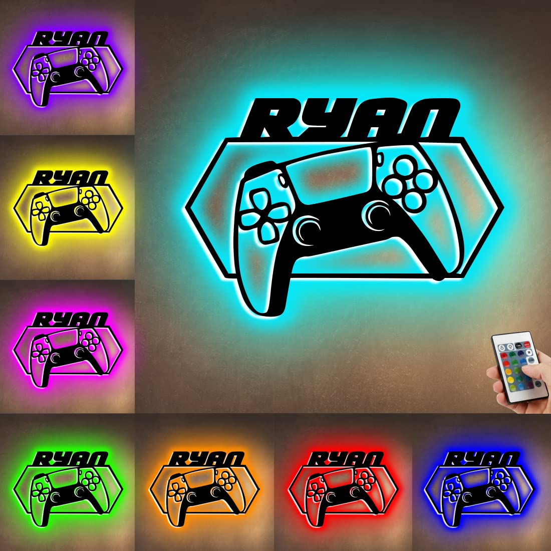 Sponsored Ad – Personalized Metal Controller Gaming Neon Wall Light, Custom Tag Name Sign, Gamepad Shaped LED Night Light, Gifts for Zone Party Kids Boy's Room