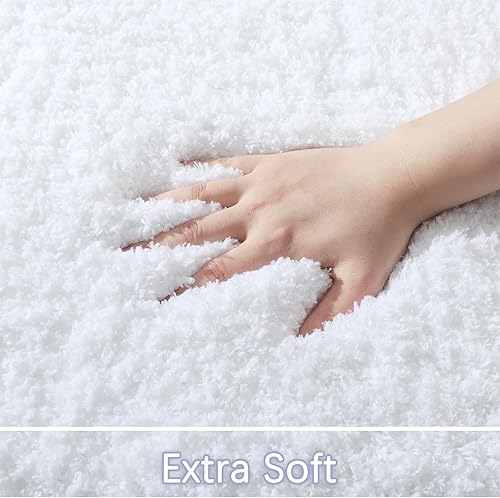 Miniatura 2 de LOCHAS Alfombra de baño de 24 x 17 pulgadas, de microfibra suave, gruesa y absorbente, lavable a máquina, alfombra de baño antideslizante de felpa