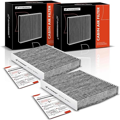A-Premium Filtro de aire de cabina de 2 piezas con carbón activado compatible con los modelos Lexus, Mazda y Toyota, Avalon, Camry, Corolla,