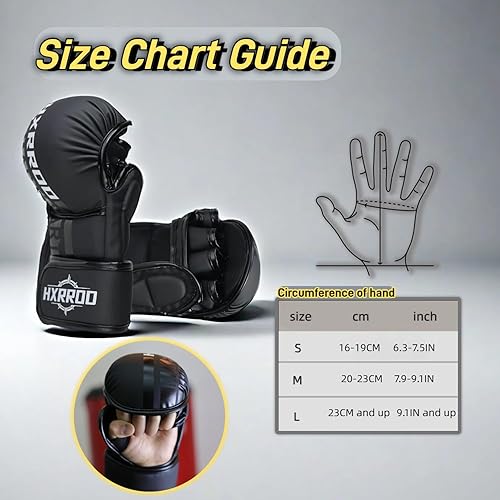 Miniatura 5 de Guantes MMA Sparring Grappling, guantes de kickboxing, guantes híbridos de palma abierta para artes marciales, peso ligero para artes marciales,