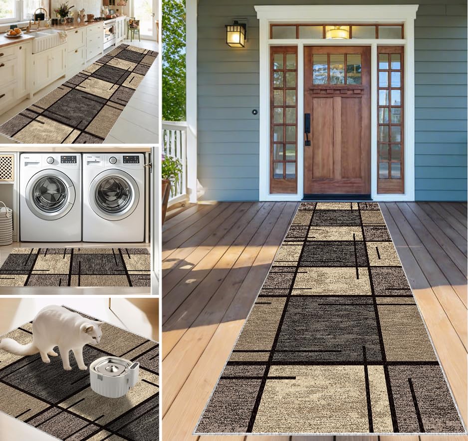 Alfombra larga de comedor y pasillos largos transitable perfecta para cocina o lavadero