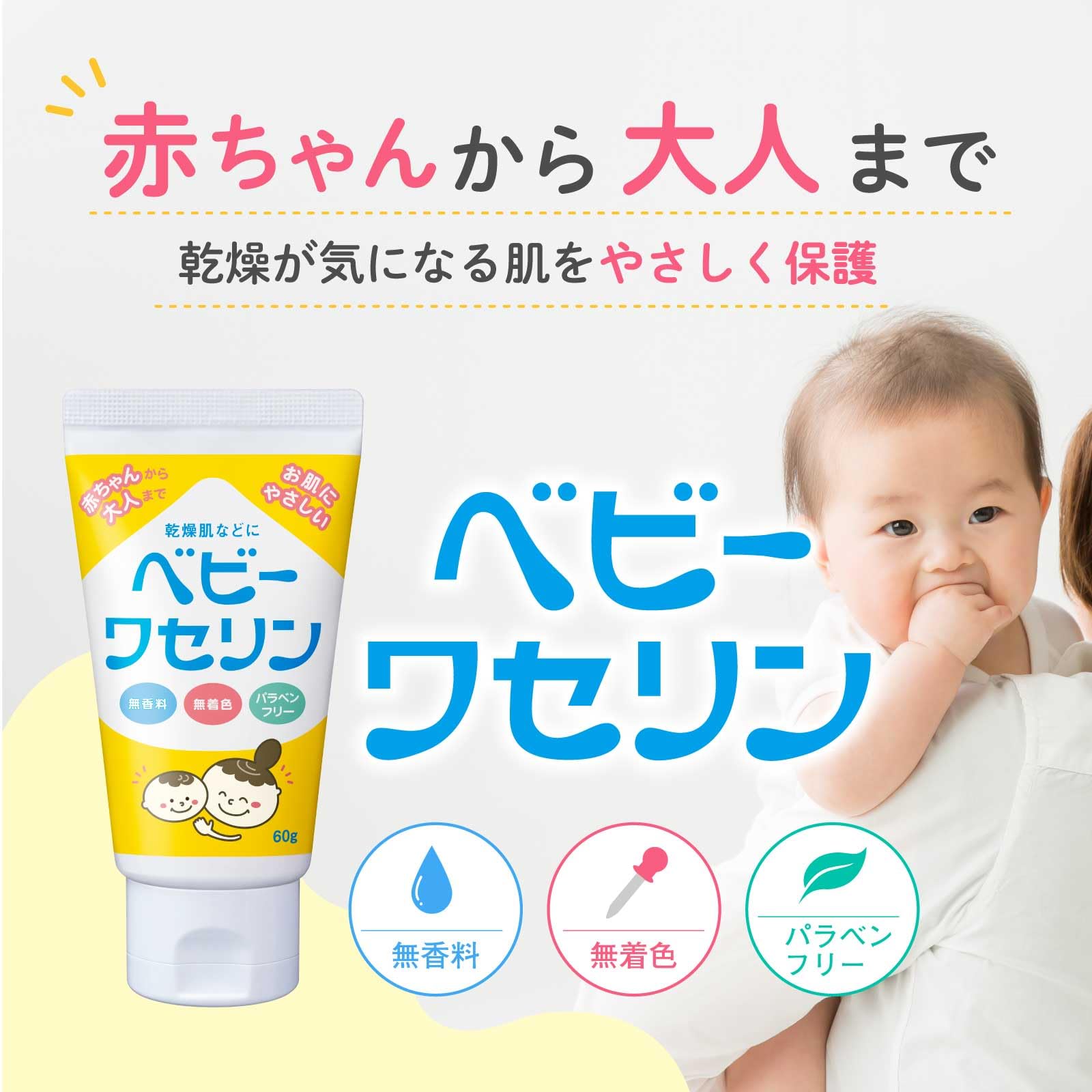 Amazon | 健栄製薬 【保湿クリーム】ベビーワセリン 60g(乾燥肌