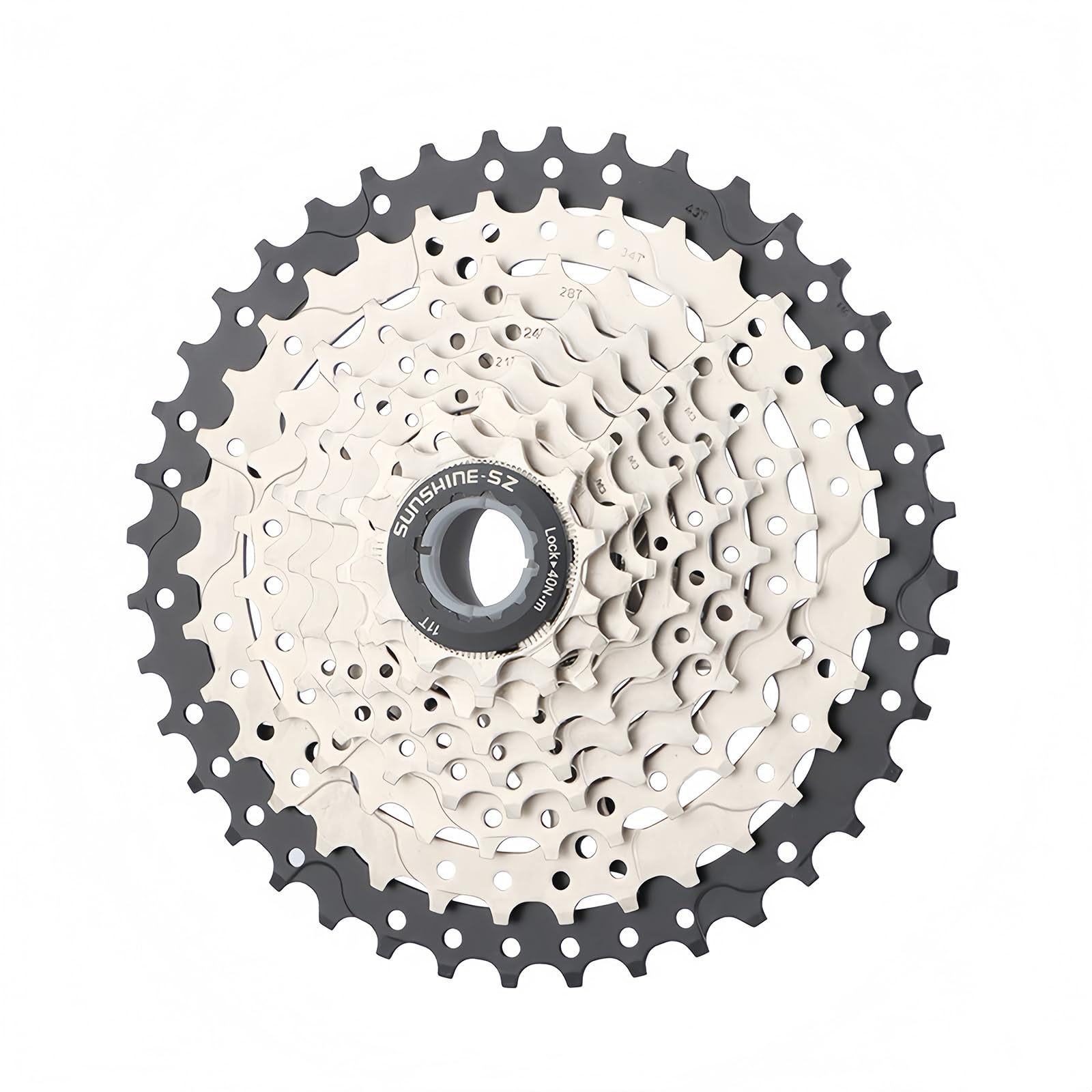 8/9/10/11/12 Speed Bike Freewheel, Lightweight Bike Cassette Sprocket, 11-32/36/40/42/46/50T Bicycle Cassette Freewheel for Mountain Bikes MTB (9 Speed, 11-40T)