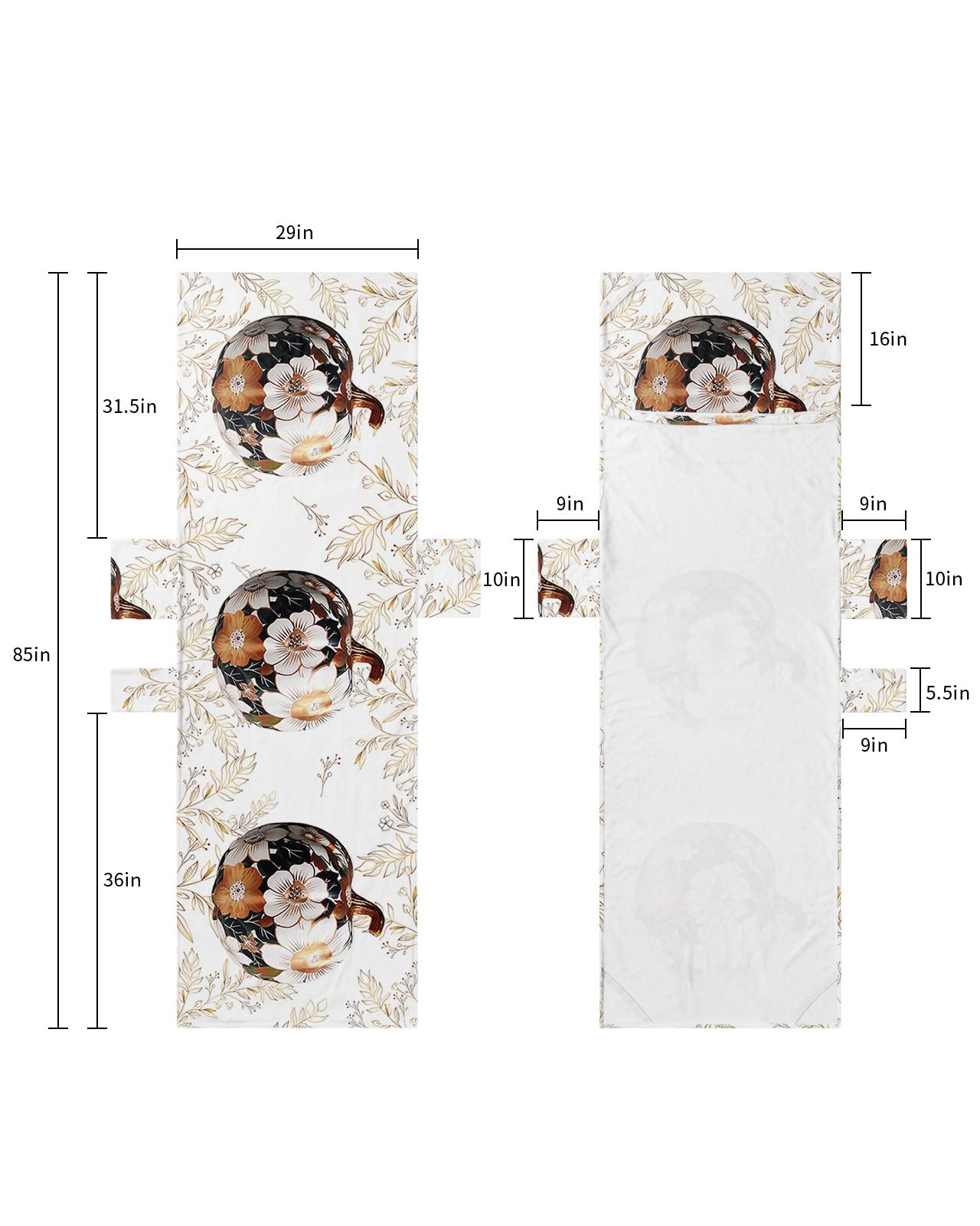 Luxurious Pumpkins, Beach Lounge Chair Towel Cover, Soft Chaise Lounge Towel with Side Pockets Patio Pool Chairs Cover for Beach/Pool Sunbathing 29x85 Fall Thanksgiving Modern Abstract Gold Leaves