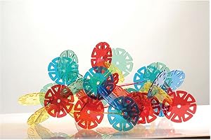 Constructa Interlocking Plastic Disc Toy Building Set, 50 Pieces
