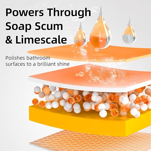 Miniatura 5 de Botare Spray de espuma limpiador de baño, limpiador multiusos para el hogar, limpia azulejos, vidrio, grifos y elimina escamas, aroma a limón, 17.6