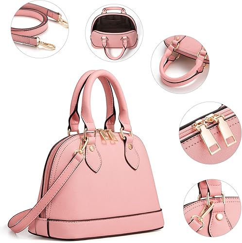 Vista 6 de 4 piezas de bolsos de mano de moda para mujer, monederos, bolsos de hombro, bolsas de mano informales, bolsas cruzadas, juego de bolso de regalo