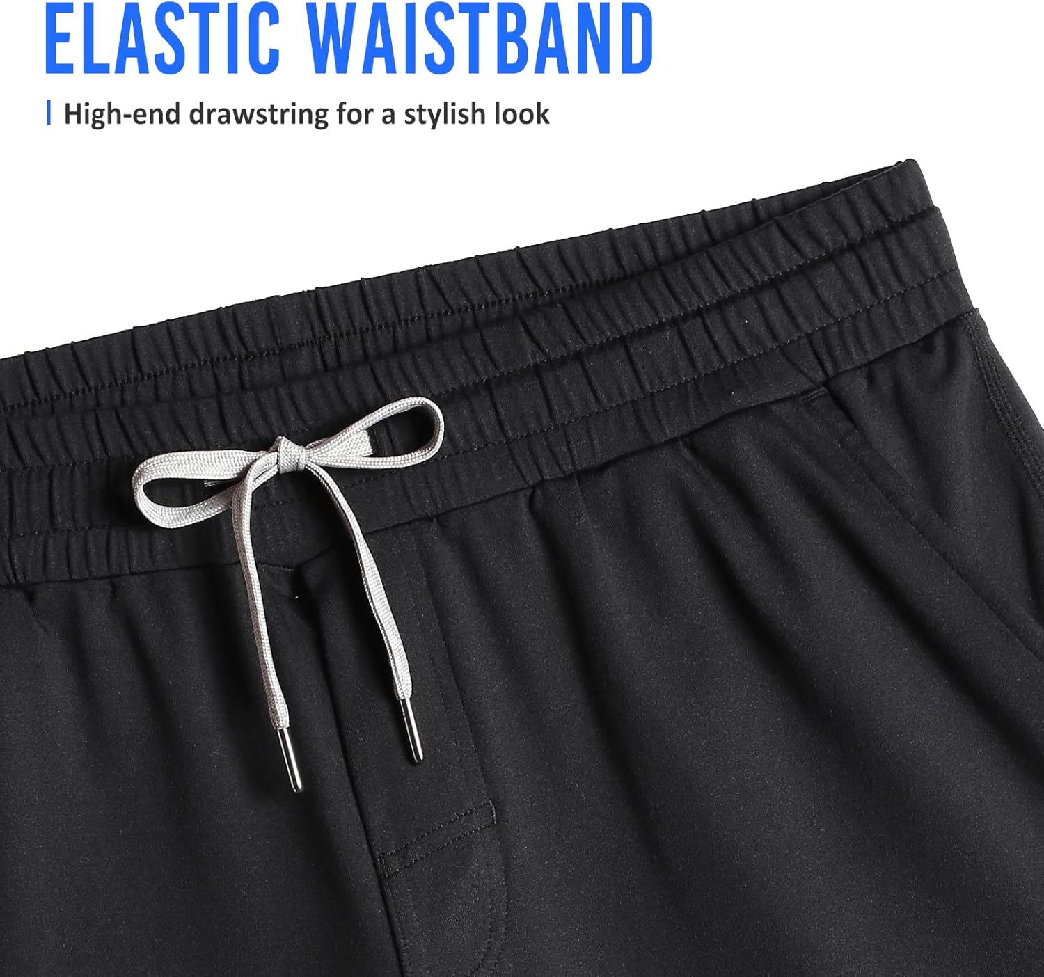 maamgic Mens Workout Shorts 5" Short Shorts Soft Stretch Running Gym Athletic Shorts with Zip Pockets - Image 3