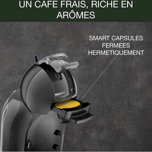 Krups Nescafé Dolce Gusto Machine à café capsules multi-boissons, 0.8 L, 15 bars, Cafetière compacte, Arrêt automatique, Taille de boisson réglable, Mini Me, Noir/Anthracite KP123810 - 3