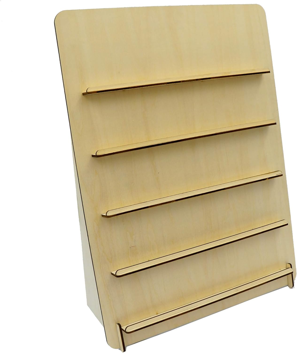 PrincessJ 3/4 / 5/6 Layer Unfinished Wooden Earring Card Holder Display Shelf Stand