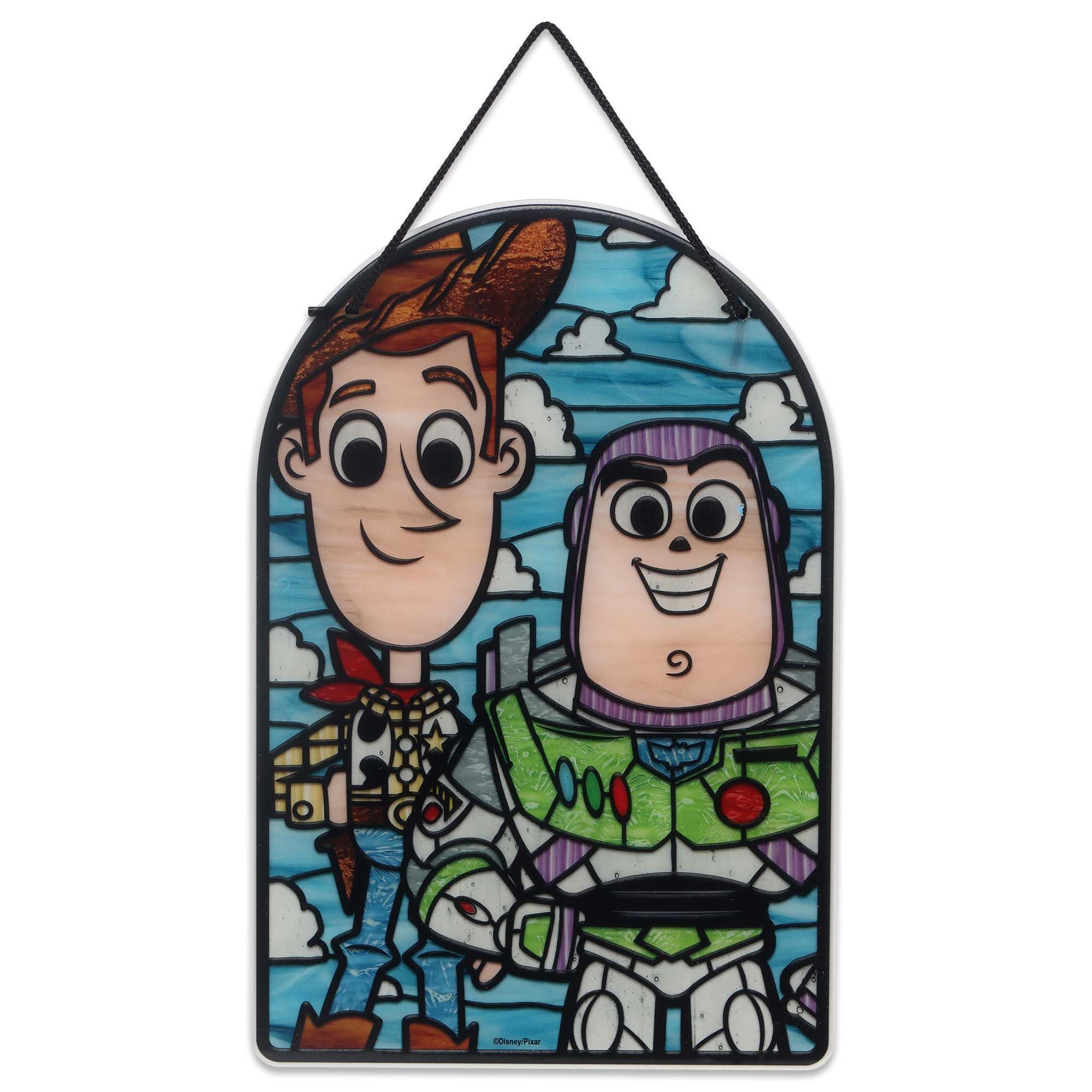 Disney Pixar Toy Story Buzz and Woody Hanging Acrylic Wall Decor - Fun Toy Story Sign for Bedroom or Playroom