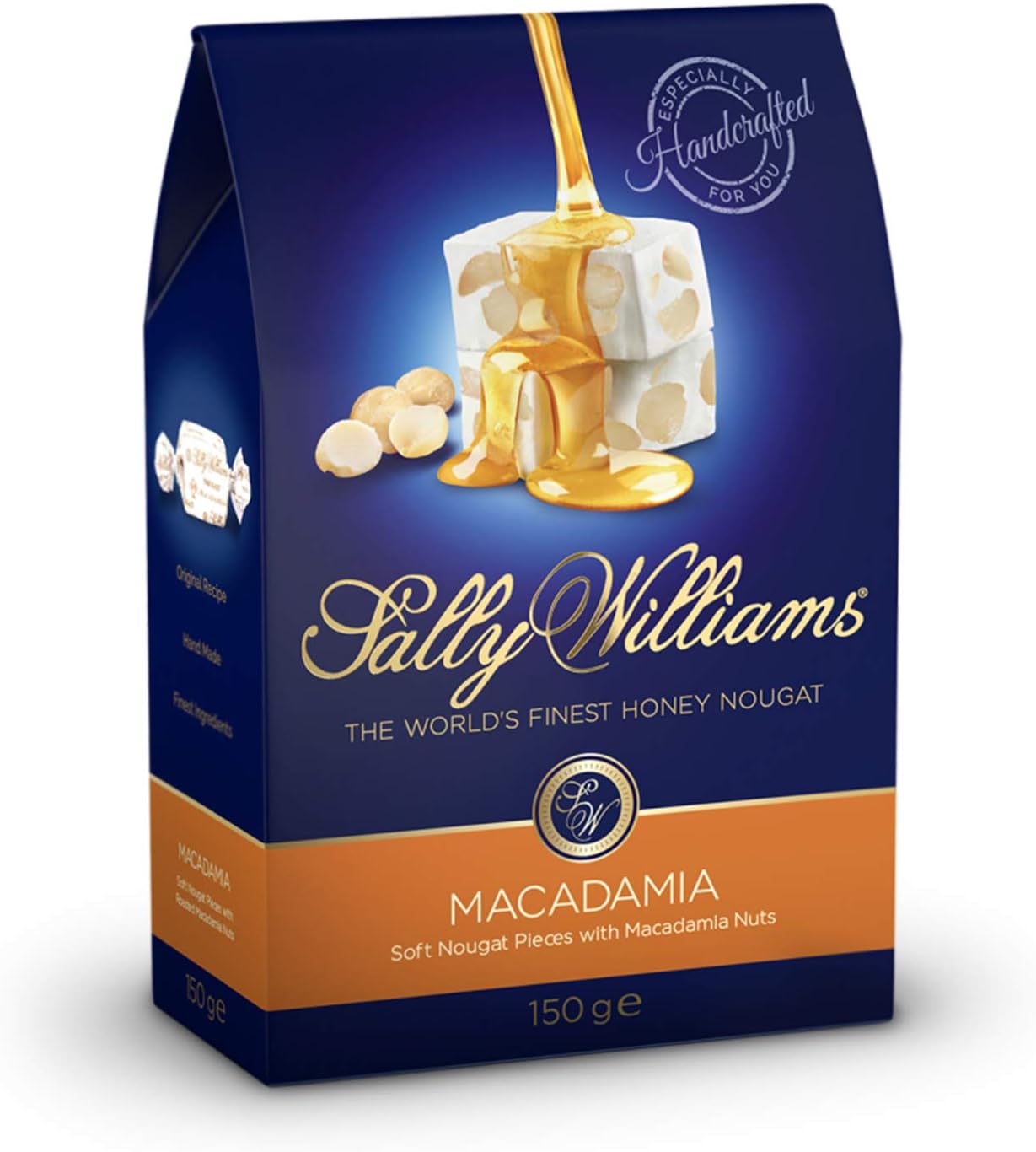 Premium Soft Honey Nougat Gift Box - Handcrafted Nougats with Macadamia Nuts - 150g Pack of 10