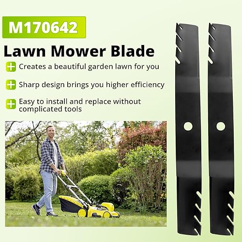 Miniatura 5 de Pro Parts Place 2 USA - Cuchillas depredadoras compatibles con John Deere UC22008 compatible con John Deere Z335E Z335M Z345M Z345R de 42 pulgadas