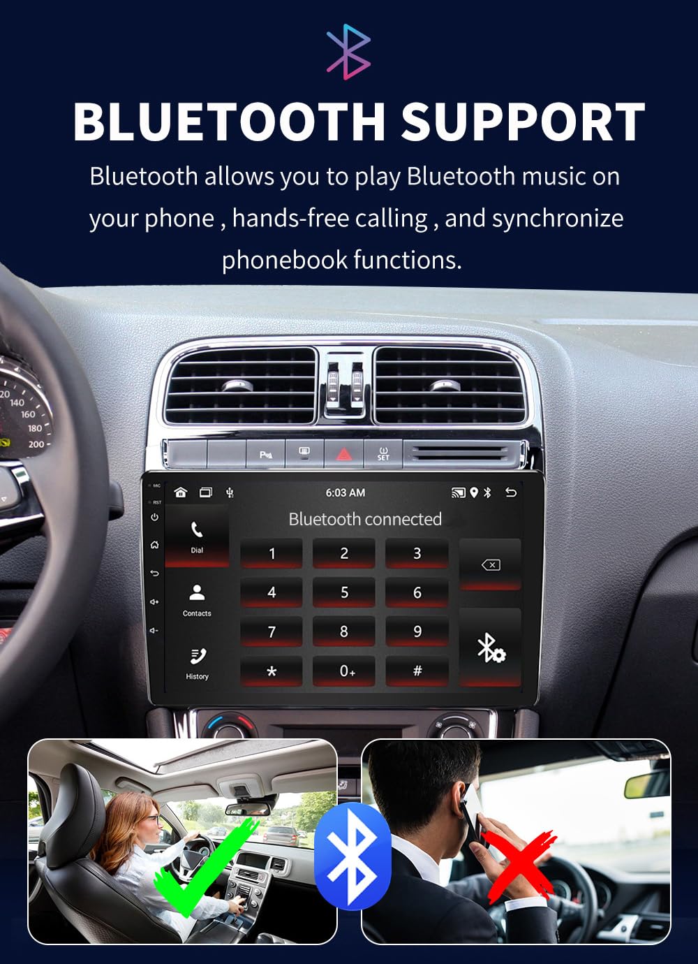 GPS Navigationsgeräte für Auto LKW,GPS Navigation Lebenslang Kostenloses Kartenupdate 2024 Europa Karten Auto Navigationssystem,Carplay Media Stereo