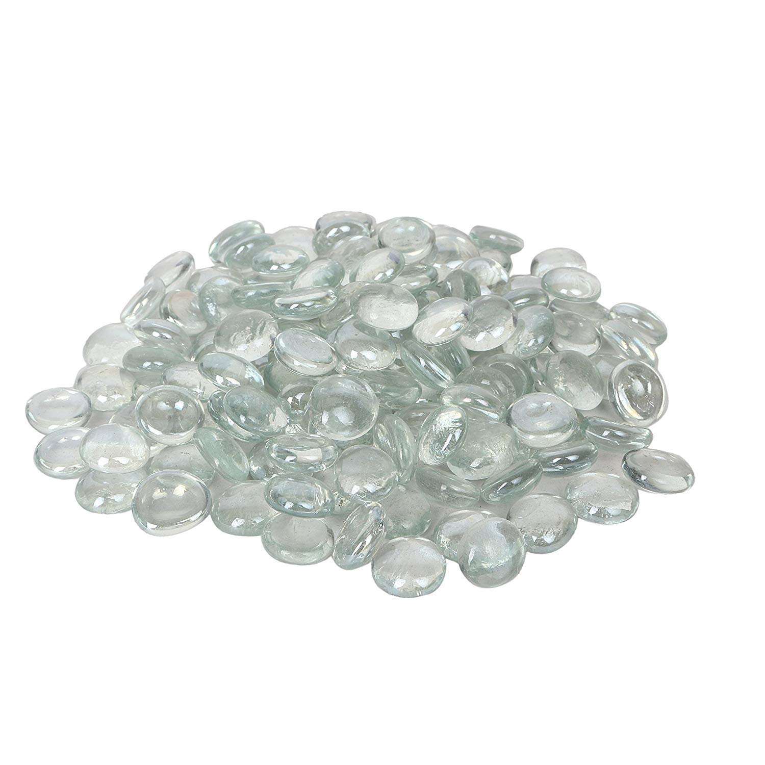 Ercole® Decorative Super Shiny Glossy Round Glass Stone Pebbles Kancha Stone for Aquarium Table Vase Pant Pots Fountain & Home Decor (500 Grams, Clear Transparent)-picture-23