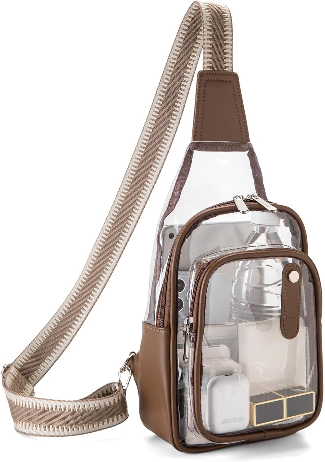 Clear Bag for Stadium Events, Clear Purses For Women Stadium Crossbody Clear Fanny pack For Women Concert Bag