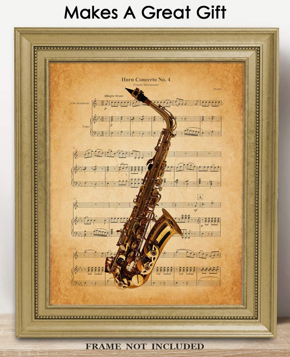 アート・デザイン・音楽 Six Number4 1989 Amazon.com: Vintage Saxophone Horn Concerto No. 4 Music Sheet