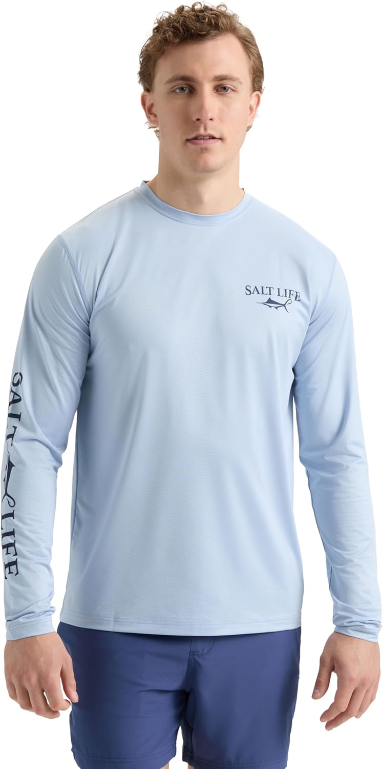 Salt Life Men's Dragnet Long Sleeve Stretchy Fit Performance Tee